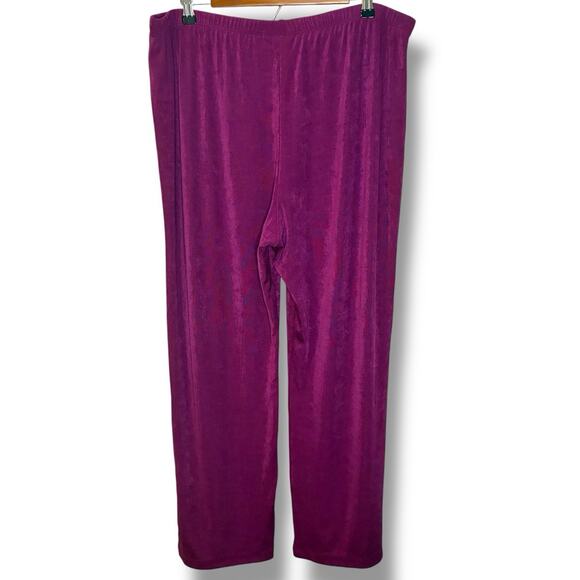 Chico's Pants NWT Size 3 (XL) Travelers Sweet Berry Pull-On Luxe No Tummy - Picture 3 of 6